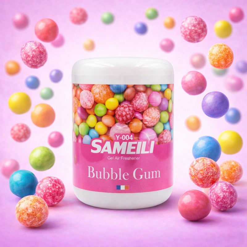 ساميلي معطر جو جل - عطر يدوم طويلاً للسيارة والمنزل، يوضع على حامل الأكواب ولوحة القيادة، مزيل للروائح الكريهة، معطر جو للسيارة والمكتب وغرفة النوم وغرفة المعيشة (برائحة العلكة) - Image 4